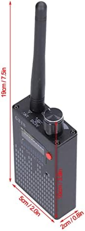 Уред за откривање на сигнал Jiawu, скенер за сигнал рачен американски приклучок 100-240V 1MHz-8000MHz црна со звук светлосен аларм за бањи