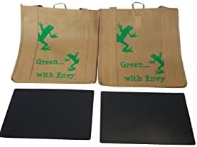Повторно употребливи кеси за намирници, 2 пакувања зелени зелени со вреќи со завист, вреќи со преклопување за намирници со