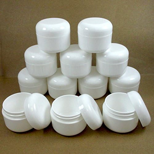 АТБ 24 пластични садови со капаци бели 2,5 мл козметички тегли со двојни wallидни тегла за крем