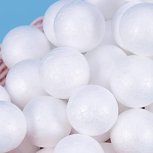 Декорација за домашно украсување на домашни украси 100 парчиња бела пена топки топки полистирен занаетчиски топки мазна рунда за училишни проекти