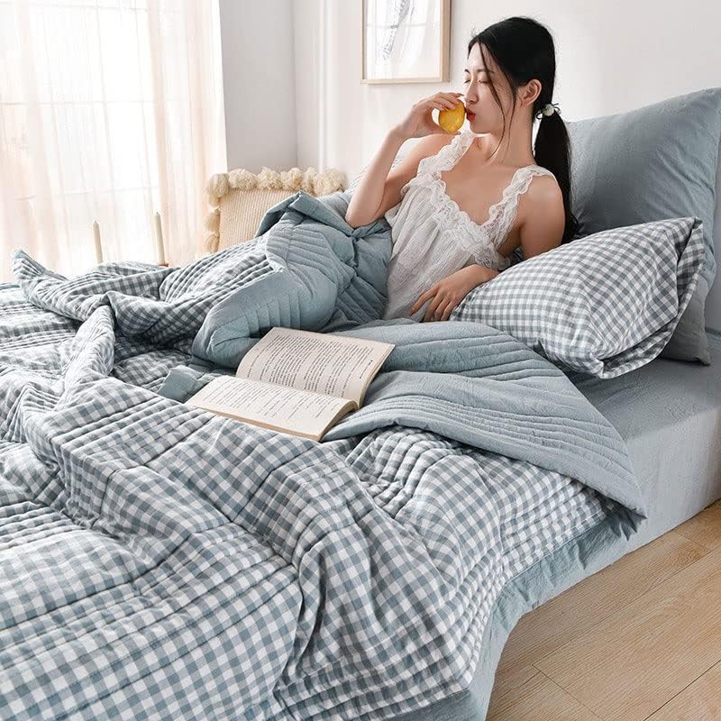 Домашен декор лето памучно ќебе со тенки удобни крпеници за кревет за кревет за возрасни