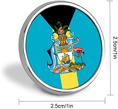 Знаме На Бахамите Тркалезни Брошеви Модни Емајлирани Иглички За Ревер Уметнички Значки За Мажи Жени Подарок За Накит