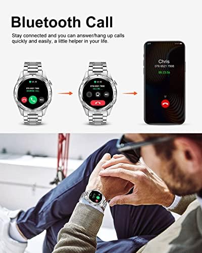 Foxbox Smart Watch For Men, 1,32 Fitness Tracker на екран на допир со срцев ритам/трагач за спиење, педометар, калории, IP67 водоотпорни