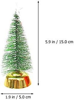 Bestoyard 2 парчиња блескава елка со таблети со светла мала вештачка новогодишна елка со светла Божиќна забава украсен украс украс