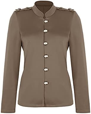 Женски случајни долги ракави за работа со долги ракави, блејзер јакна, лесна јакни надолу јакни, тенок вклопуваат кратки блејзери случајни палто