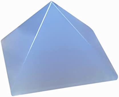 Природна сина халцедонија пирамида анјонска енергија заздравувајќи камен кристални украси