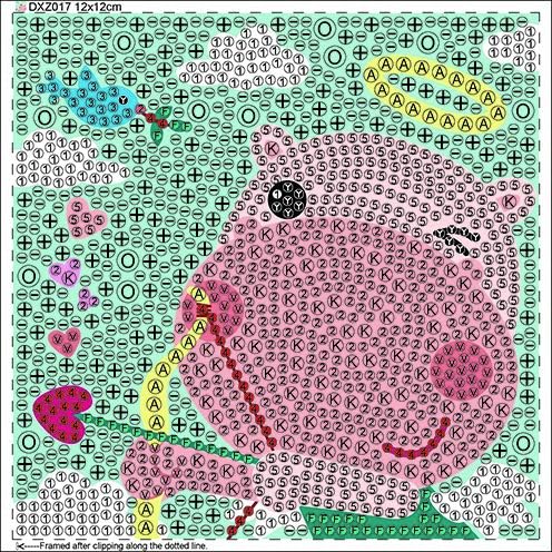 Paintsубов со дијамантски дијаманти на Parnarzar Rhino Load Art Contains Fore For Dids Startners Girls DIY креативност со рамка 6x6inches