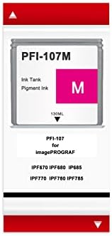 PFI-107 130ML Magenta Ink Castridge компатибилен за Canon PFI107 PFI-107M за ImagePrograf IPF780 IPF785 IPF770 IPF685 IPF680 IPF670