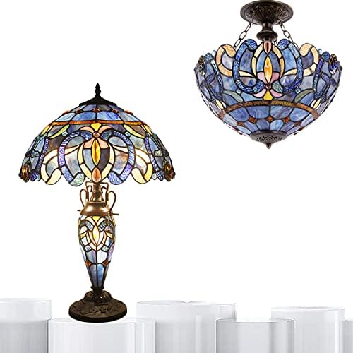 Серија на ламба Тифани, витраж во стилот на стакло, декоративна дневна соба спална соба