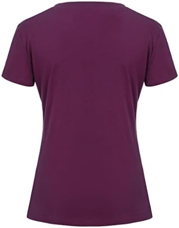 Врвови за жени o врат буква графички печатени маици со краток ракав лабава летна блуза за блузи
