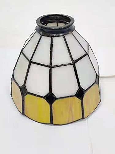 Huimeiju Tiffany Glass Single Farmshade 2PCS Постави ламба за вентилатор со портокалова стакло, wallидна ламба, лампи за замена на лустер