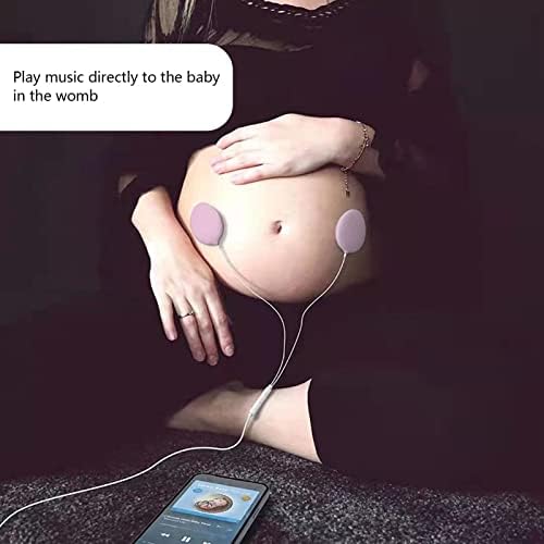Сет за слушалки за бебиња, преносни музички репродуцирани слушалки за звучници на стомакот, пуштаат музика, звуци, гласови на