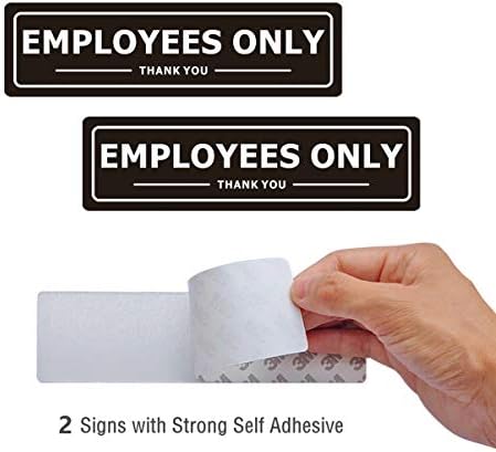 Само вработените потпишуваат - знаци на канцелариски врата за wallид на деловна продавница - алуминиумски метал со силно само лепило