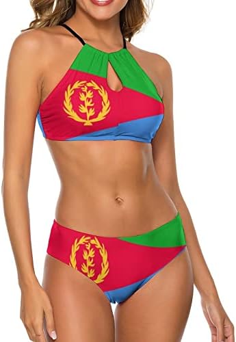 Знаме На Еритреја Отпечатено Дводелен Костим За Капење Секси Бикини За Жени Летна Плажа