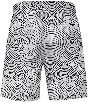 КОВЧЕЗИ ЗА Пливање ЗА Мажи 3Д Шорцеви На Плажа Брз Сув Тропски Костим За Капење Долна Облека Одбор Краток Панталони Со Џеб Мрежа Поставата