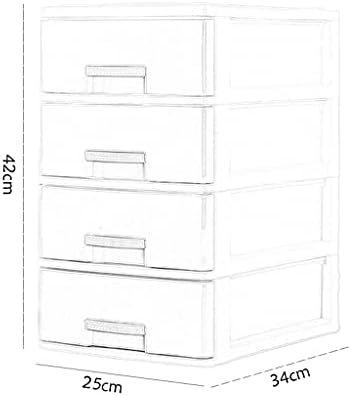 TOPRP канцелариски работна површина за кутии за складирање на кабинети за складирање на пластични пластични фиоки 25 * 34 * 42cm Zhaoshunli