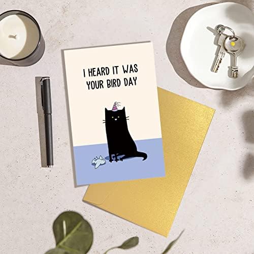 Смешна картичка за роденденска мачка, смешна роденденска картичка за мачки за lубител на мачки, подарок од роденденска картичка за