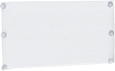 Азар 106629 22-инчен W од 17-инчен H акрилен знак на знак со чаши за вшмукување