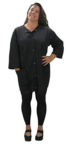 Плус големина стилистичка јакна во лесен најлон црн 2XL-4XL жени
