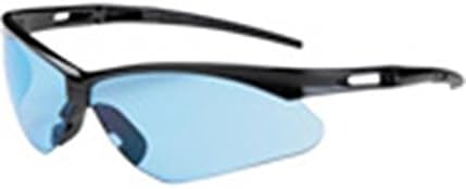 ANSER 250-AN-10113 Semi-Rimless Безбедносни очила со црна рамка, светло сина леќа и облога против гребење