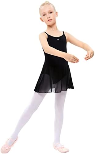Лионџи Мали Девојчиња Камизола Балетски Танц Фустан Со Здолниште Трико Шупливи Назад Деца Танц облека 3-12Ј