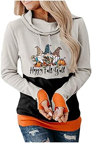 Блуза мета за дама зимска есен 2023 облека трендовски џемпер со долг ракав графички одмор за Ноќта на вештерките