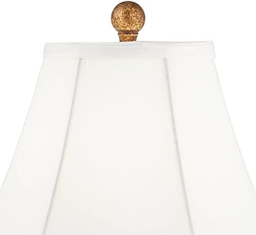 Регенс Хил Кона Традиционални тропски табели ламби 26 Висок сет од 2 со USB порта за полнење ананас бронзено месинг стакло бело ткаенина bellвоно