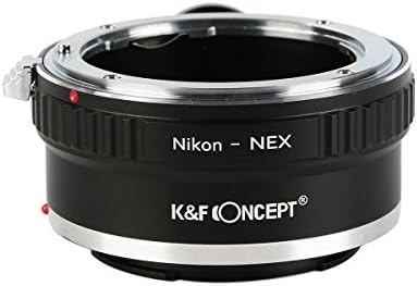 K&F концепт леќа адаптер за монтирање компатибилен со Nikon AI AI-S F леќи на телото на камерата на камерата Sony DSLR