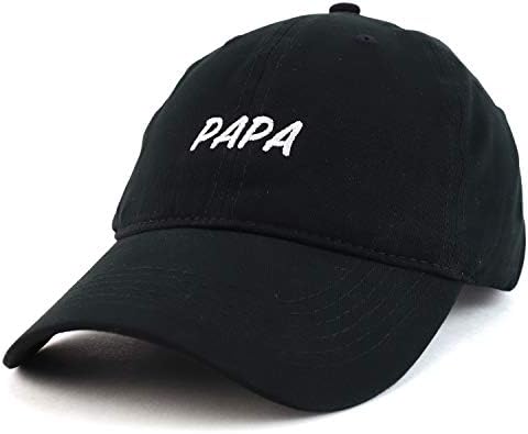 Трендовски продавница за облека Папа извезена мека круна четкана памучна капа