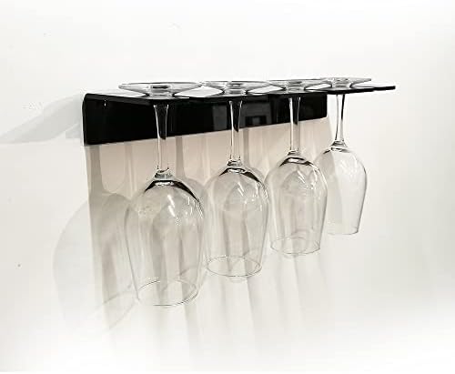 Решетка за стакло со вино | држач за матични софтвер | Организатор за вино Организатор Организатор за складирање на очила за бар кујна | акрилик