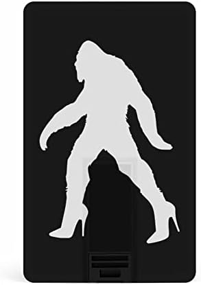 Bigfoot Sasquatch Високи Потпетици USB Флеш Диск Кредитна Картичка ДИЗАЈН USB Флеш Диск Персоналните Меморија Стап Клуч 64G