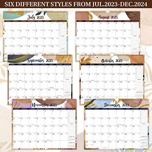 Календар 2023-2024 - 2023-2024 Ѕид Календар, јули 2023 - декември 2024, 18 Месеци Календар, 11.6 x14. 7, Големи Дневни Блокови Совршени