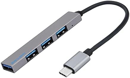 Sbsnh Тип-C до 4 Usb Центар Експандер Тенок Мини Пренослив 4-Порт УСБ 2.0 ЦЕНТАР USB Интерфејс За Напојување Лаптоп Таблет Компјутер