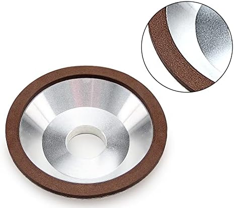 Auniwaig 600 Grits 5-инчен разгорен чаша дијамантски мелење тркала смола врзано абразивно тркало за карбид метал