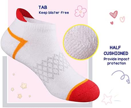 Девојки Чорапи 6-Пакет Глуждот Атлетски Чорапи За Деца Амортизирани Единствен Низок Намалување На Повик Чорапи За Мали Големи Деца