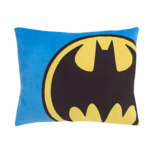 Бетмен - сина, жолта и црна декоративна перница за дете, сина, жолта, црна