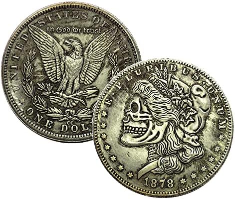 Меч Монета Серија Работи Монета Мајстор Трансформира Морган Сребрена Долар 1878 Врежана Черепот Морган Монета