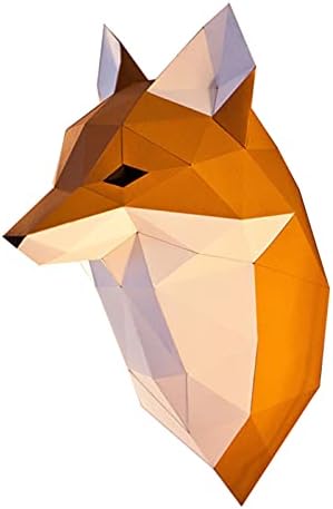 WLL-DP 3D FOX HEAD HEAM INИВОТНА ОРИГАМИ КИТ ДИЈ ПАРПЕД МОДЕЛ ПАПЕРКУ ГОДИНА