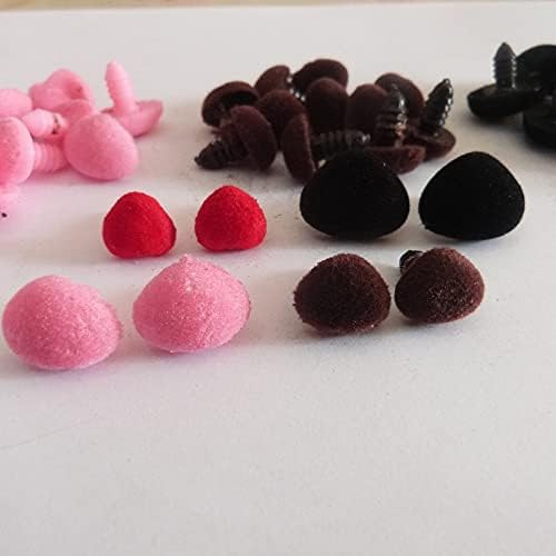 LTVAN 50PCS/ЛОТ 12мм до 35мм розова/црвена/црна/кафеава триаголна безбедносна играчка играчка нос и мека машина за миење садови за наоди