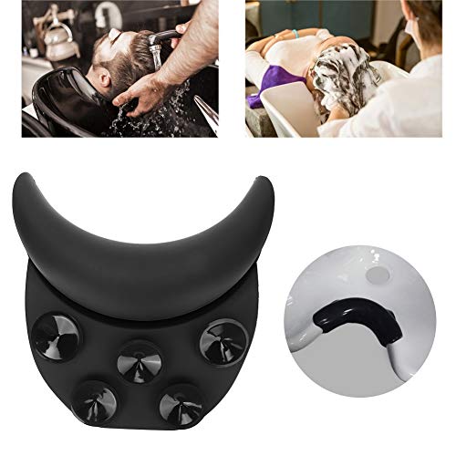 Перница за одмор на вратот од салон, силиконски шампон чинија за вратот перница за коса, закривена алатка за миење садови за миење