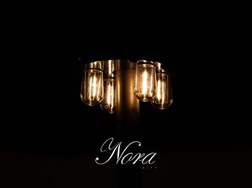 Нора * Подарок Внатрешен Двор Чадор Светло СО LED Едисон Светилки, Работа На Батеријата Безжичен - Надворешен Чадор Пол Светла