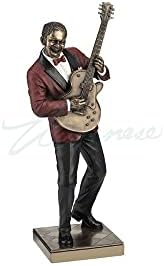 12,75 инчи гитарист ладна декоративна фигура, бронзена боја