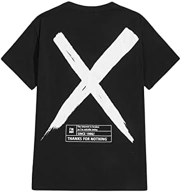 Горглитер Машка графичка печатена маица со тркалезен врат Краток ракав Обичен ТЕЕ ТОП