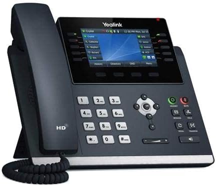 Yealink SIP-T46U IP телефон [5 пакет] 16 VoIP сметки. 4,3-инчен дисплеј во боја. Двојна USB 2.0, двојна порта Гигабит Етернет,