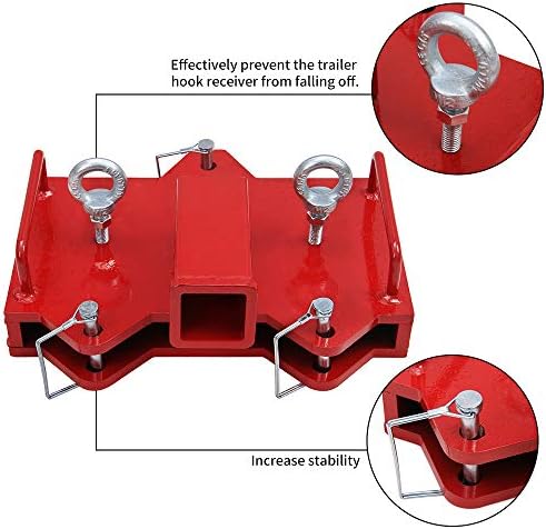 Hydraker 2 Forklift Trailer Hitch Atching Ball Hitch Attackments одговара за двојни вилушки за палети