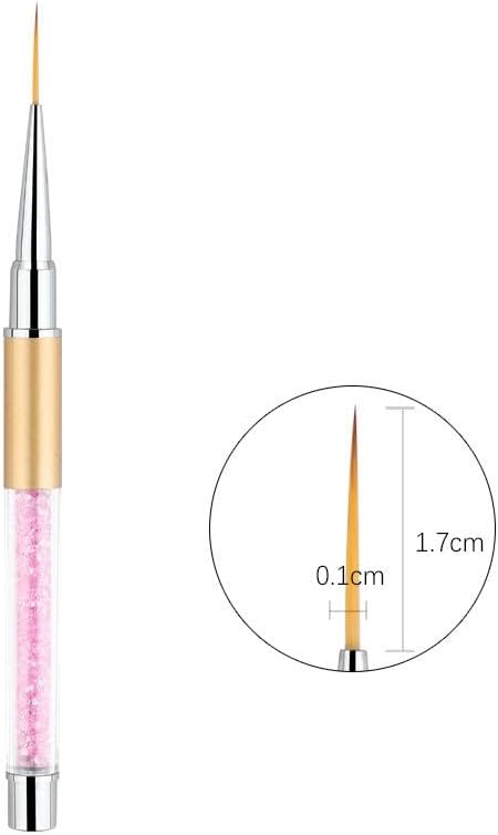 Sawqf Nail Art Pen Pen, насликана дијамантска фототерапија, кука за четка, врежана цветна кристална алатка 5 парчиња/сет