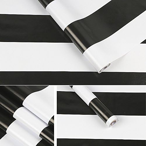 SimpleLife4u црна и бела лента за само-лепенка за лигер за контакт хартија 17,7 инчи од 9,8 стапки