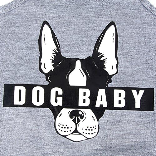 Ранфи летен елек за мало кучиња/мачки кучиња печатено памук мека маичка облека кутре облека сива големина л