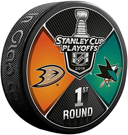 2018 Плеј -оф Стенли Куп Плеј -оф 1 -ви рунда патки против ајкули Официјална игра за игра во НХЛ - хокеј картички