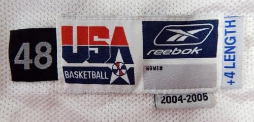 2004-05 Тим САД кошарка празна игра издадена бела маичка 48+4 DP20266 - НБА игра користена